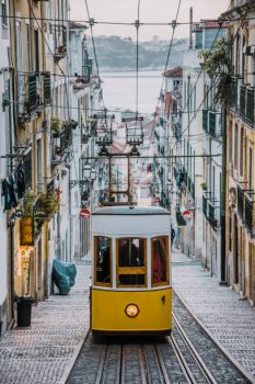 Bica Elevator in Lisbon, Portugal