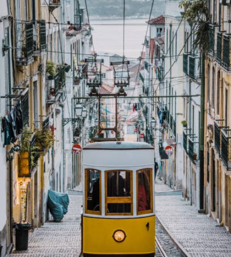 Bica Elevator in Lisbon, Portugal